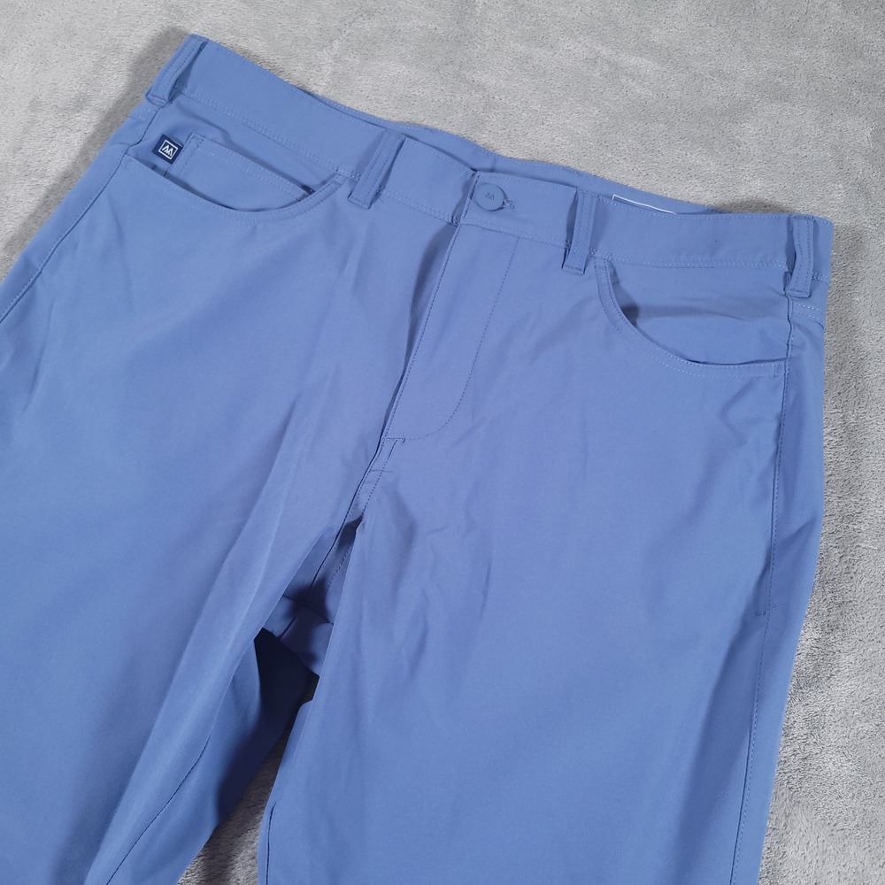 Mizzen+Main Pants Mens 34x32 Blue Helmsman Athletic Taper Performance Chino Golf